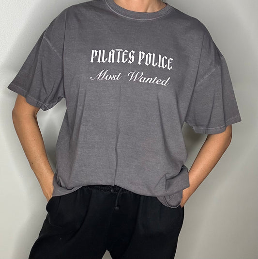 Oversized Pilates Police T-Shirt