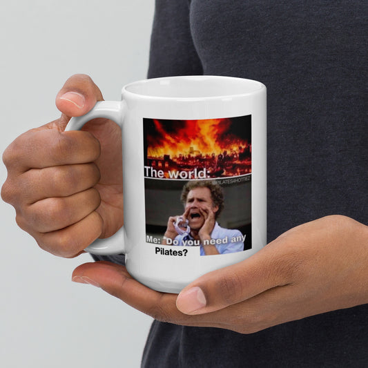 The world is burning mug